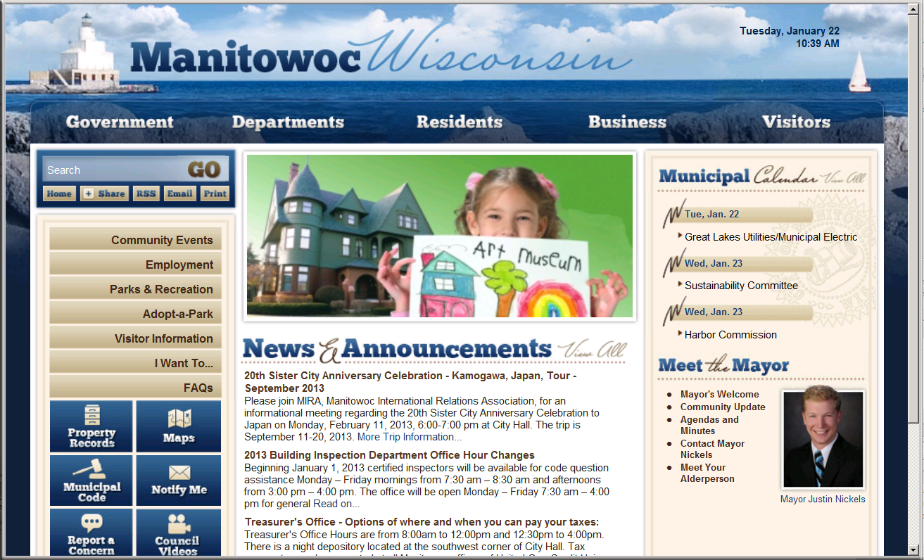 City of Manitowoc Home Page